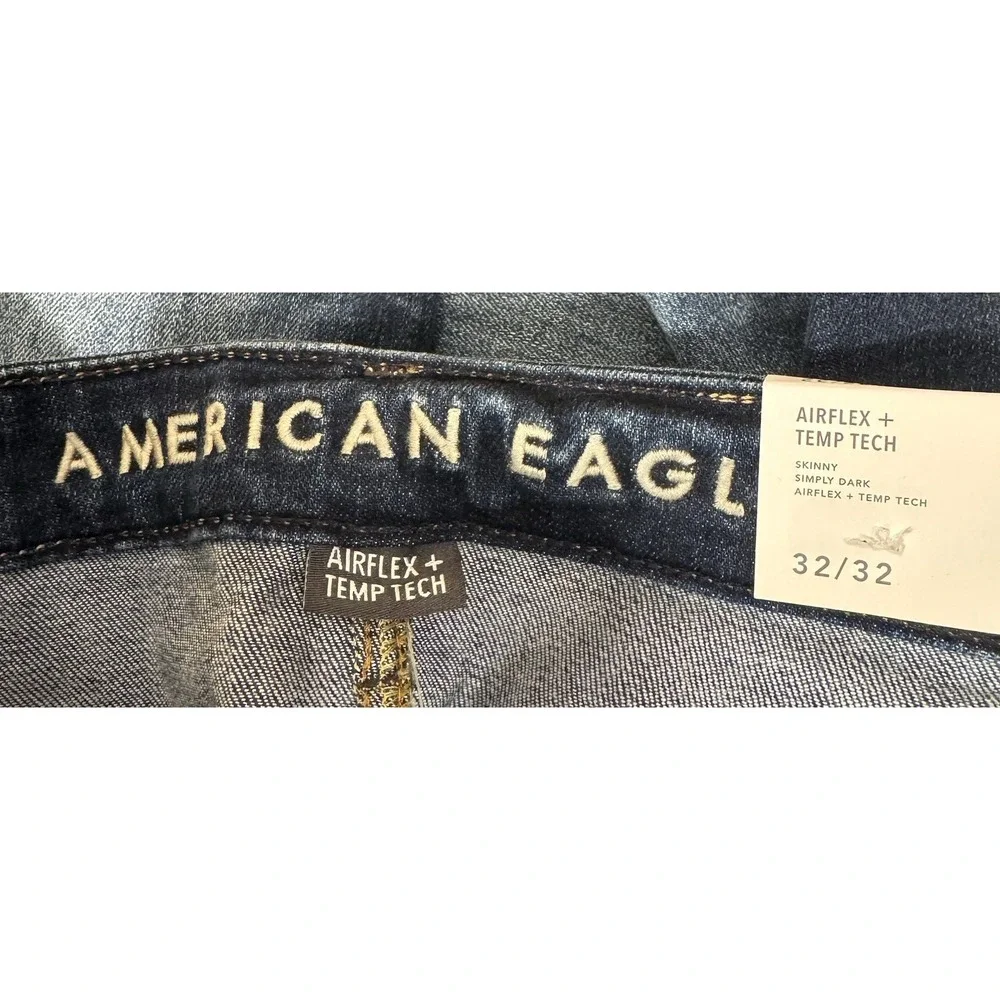 American Eagle‎ Airflex + Temp Tech Jeans Men 32x32 Skinny Stretch NEW